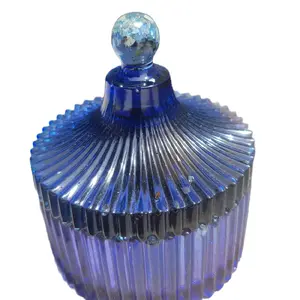 RESIN Clear Blue with chunky glitter Jar storage handmade GIFT Decorative Shiny Ornaments Canister Organizer