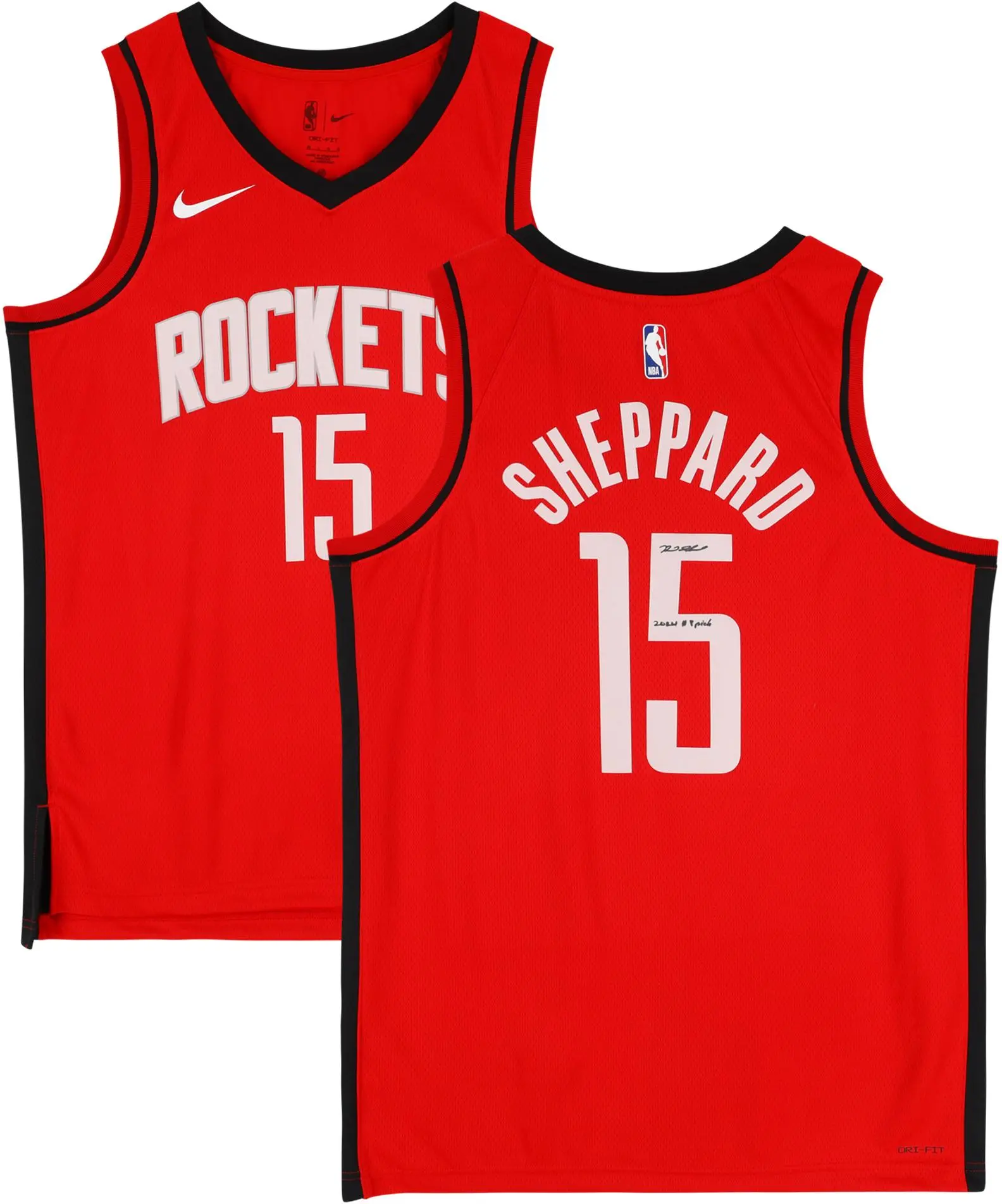 Reed Sheppard Houston Rockets Autographed Red Icon Swingman Jersey with "2024 #3 Pick" Inscription - Fanatics Authentic Certified