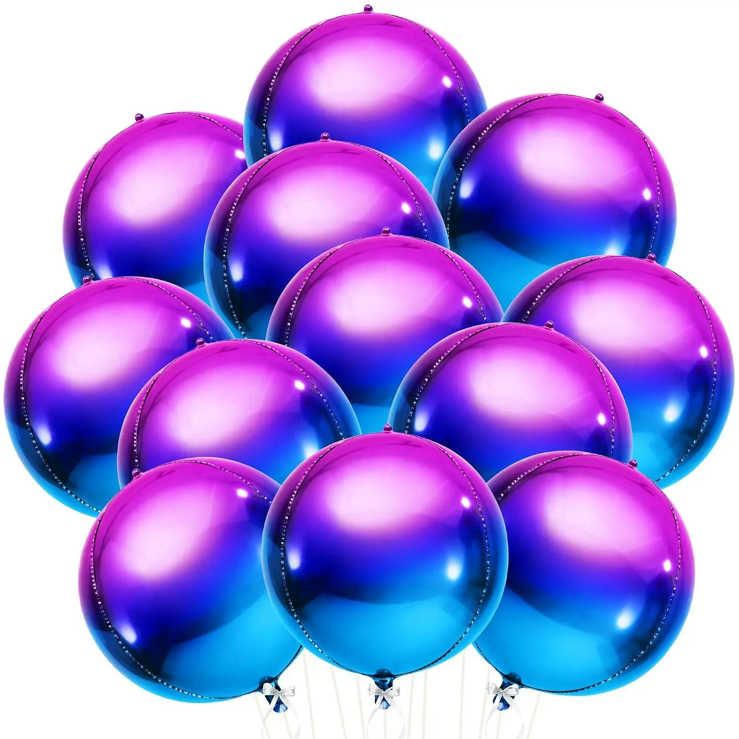 Purple Galaxy Balloons, 22 Inch – Pack Of 12, Space Theme Balloons For Galaxy Birthday Party Decorations, Metallic Round Balloons For Galaxy Party Decor, Helium Supported