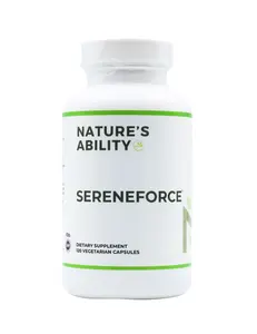 Nature's Ability SereneForce Stress Support with Ashwagandha, B-Complex Vitamins, Vitamin C, Inositol, Choline, Methylcobalamin B12, Folate, 120 Vegetarian Capsules