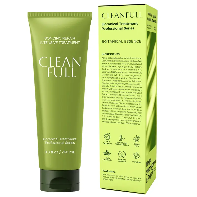CLEANFULL Hydrating Scalp-to-Hair Strengthening Conditioner (8.8fl oz)- Pro Keratin, Botanical Bonding Repair, Smoother Frizz Control, Edge Control, Heat Protectant for Dry Damaged Hair TikTokShopFallDealsForYou tiktokshopstockup