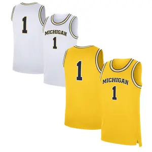 Men's Team Michigan Wolverines Limited Basketball Mesh Jersey Shirt