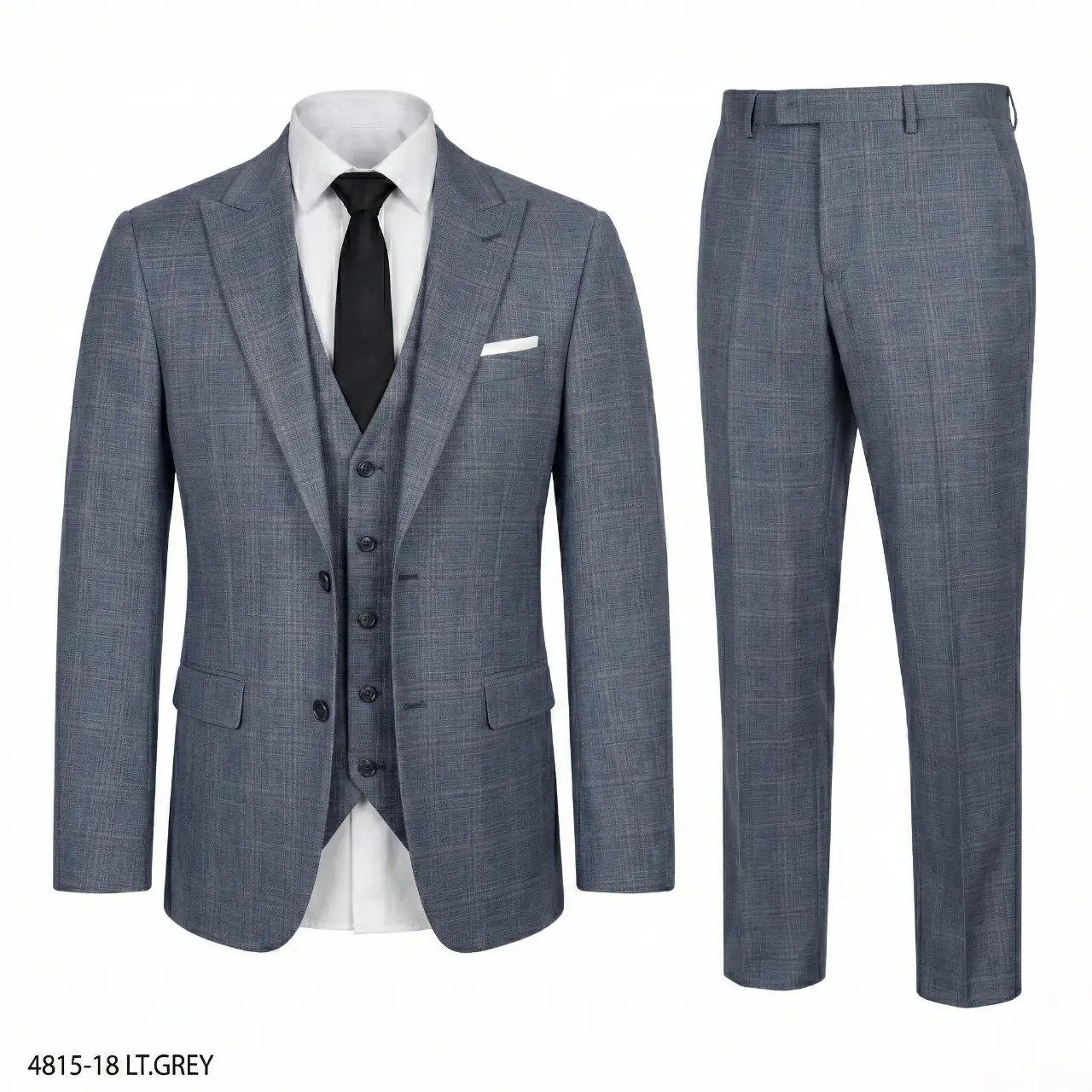 GIANCO FERRO Men's Plaid 3-Piece Suit – Single-Breasted Blazer, Vest and Dress Pants for Weddings, Business, Parties and Formal Events | Classic Elegant Menswear, Plaid Pattern, Dry Clean, Button