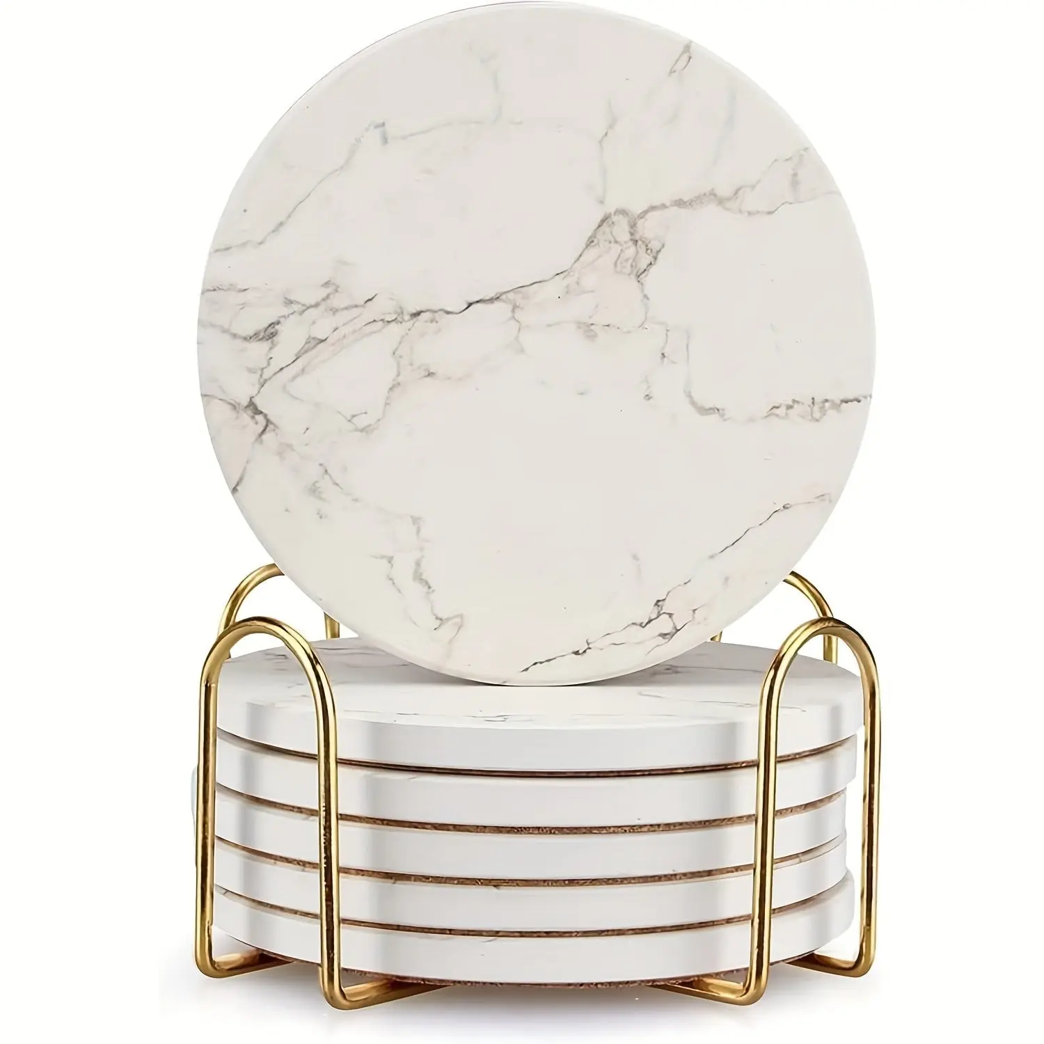 Luxurious Marble Ceramic Coasters - 12 Piece Set Luxurious Marble Ceramic Coasters - 12 Piece Set