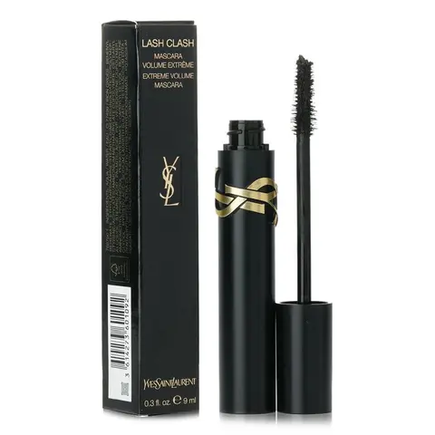 Yves Saint Laurent Lash Clash Extreme Volume Enhancing Mascara - 0.3 oz, Fragrance Free, Buildable, Deep-Black Pigments, Oversized Double-Conical Brush, 24h Smudgeproof, High-Impact Dramatic Lashes, Cosmetic Makeup Product