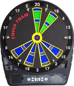 Soft Tip Dartboard Overlay – Cricket Trainer (Red, Black, Yellow, 15.5")