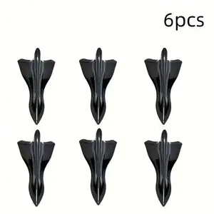 6PCS Universal Car Roof Shark Fin Spoilers - Durable Lightweight ABS Exterior Accessories, Aerodynamic Decorative Kit for Sedan, SUV, Auto Modification for Sporty Look, Wind Flow Control