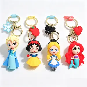 Disney Snow White and Elsa Keychains - Enchanting Accessories for Fans - Iconic Styles - Perfect for Bags and Keys - Disney Magic Collection