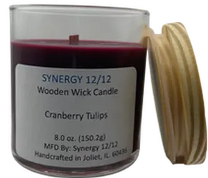 Cranberry Tulips Wooden Wick Candle 8.0 oz (150.2g)
