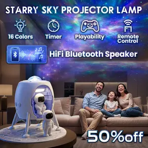Gen 2 Moon Rover Astronaut Galaxy Projector Night Light, Bluetooth Space Star Projector with Remote & Timer, LED Nebula Ceiling Light for Kids Room, Bedroom Decor, Aesthetic Light, Valentine’s Day & Christmas Gift, Space Lovers, Couples, Romantic Light
