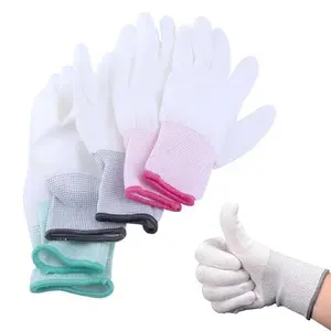 4Paris White Work Gloves Non-slip Labor Gloves Nylon Gloves Wearable Safety Working Glove Repair Gloves for PC Computer Sewing