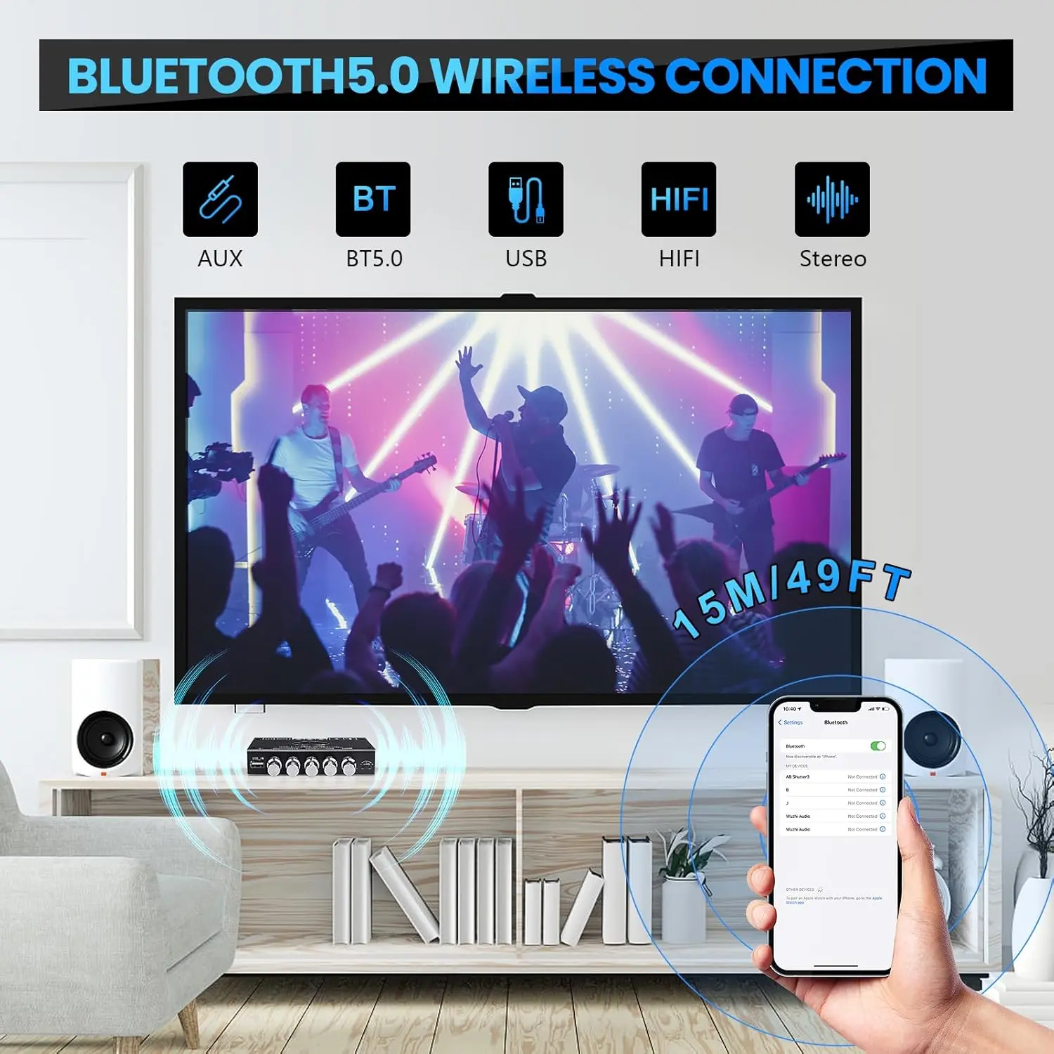 Bluetooth Amplifier Board, ZK-HT21 2.1 Channel 160W x 2+220W