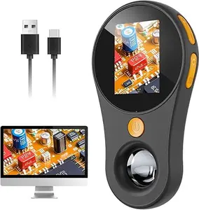 Portable Handheld Digital Microscope, 400X Magnification, 2MP HD Camera, Compact Design, Built-in Screen Display, Built-in Rechargeable Cells, USB Charging for Electronic Repair, Jewelry Inspection