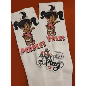 Pebbles | Flintston | Black Cartoons | The Real Shirt Plug ™ | Sublimation Socks