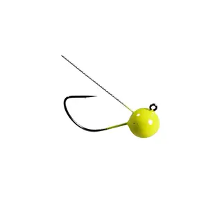Weedless Weighted Wacky Jig Hook 4Pack Chartreuse