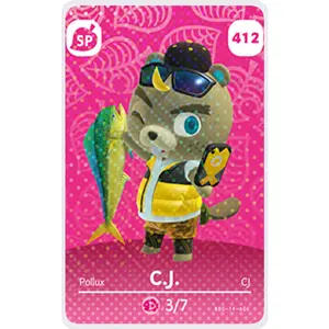 C.J. - Villager NFC Card for Animal Crossing New Horizons Amiibo