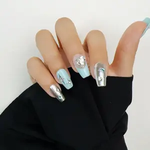 Anggie's Nails Stellar Hearts Handmade Press-On - Perfect for Stargazing Dates - Nail Care, Nail Art