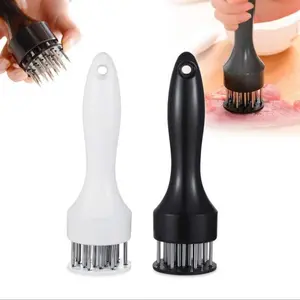 Stainless Steel Meat Tenderizer with 16 Sharp Needles, Ideal for Tenderizing Steaks, Beef, Pork, Chicken, BBQ, and Poultry