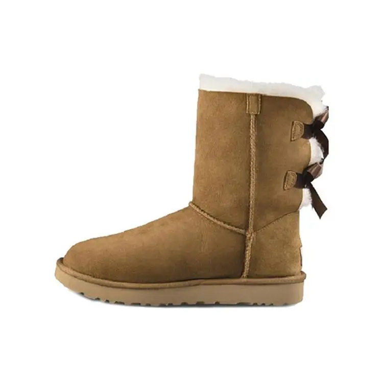 Women's UGG Bailey Bow 2 Outdoor Sports Boots - Chestnut Footwear
