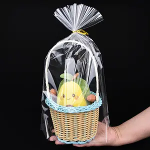 50 count Bottom Gusset Bags 8"x 12" Clear Cello Cellophane  Goodie Bags with  Twist Ties, Party Favor Packaging,  Mug Wrapping