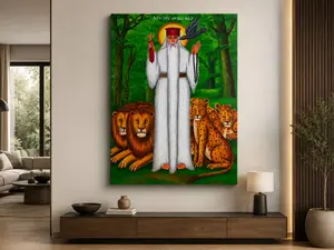 Abune Gebre Menfes Kidus/ አቡነ ገብረ መንፈስ ቅዱስ/ Canvas Print – Ethiopian & Eritrean Orthodox Icon Wall Art | Spiritual Home Decor