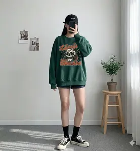 Livin' the Dream Gildan 18000 Sweatshirt, Vintage Distressed Skull Shirt, Oversized Retro Grunge Tee, Trendy Grunge Indie Boho Graphic Tee Analyze listing