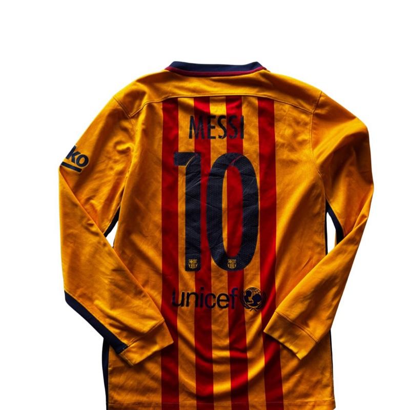 FCB 2015/2016 Away Messi Longsleeve Small Kit