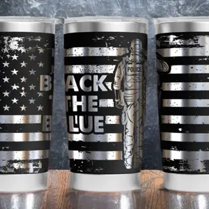 Back The Blue 20 oz Yeti Tumbler