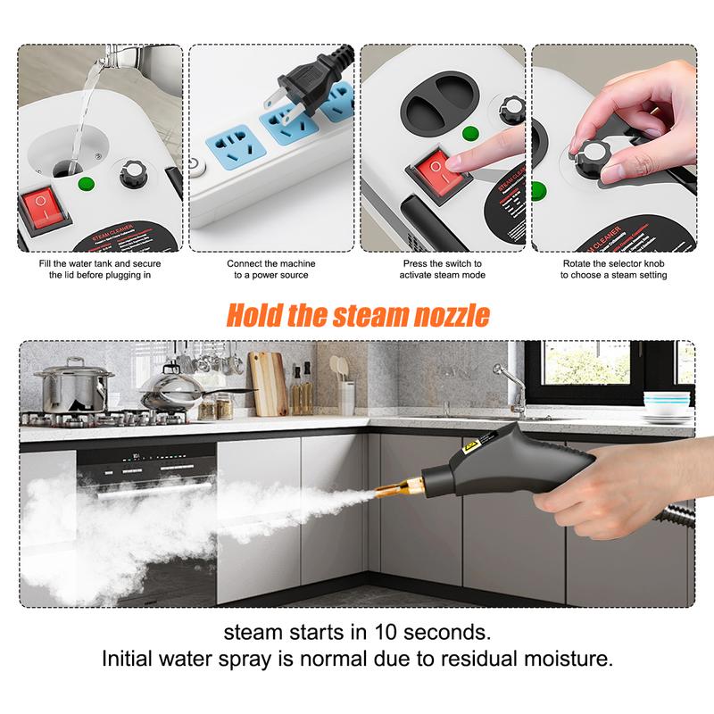 2500W High Pressure Steam Cleaner Portable Cleaning Steamer Machine for Home Car