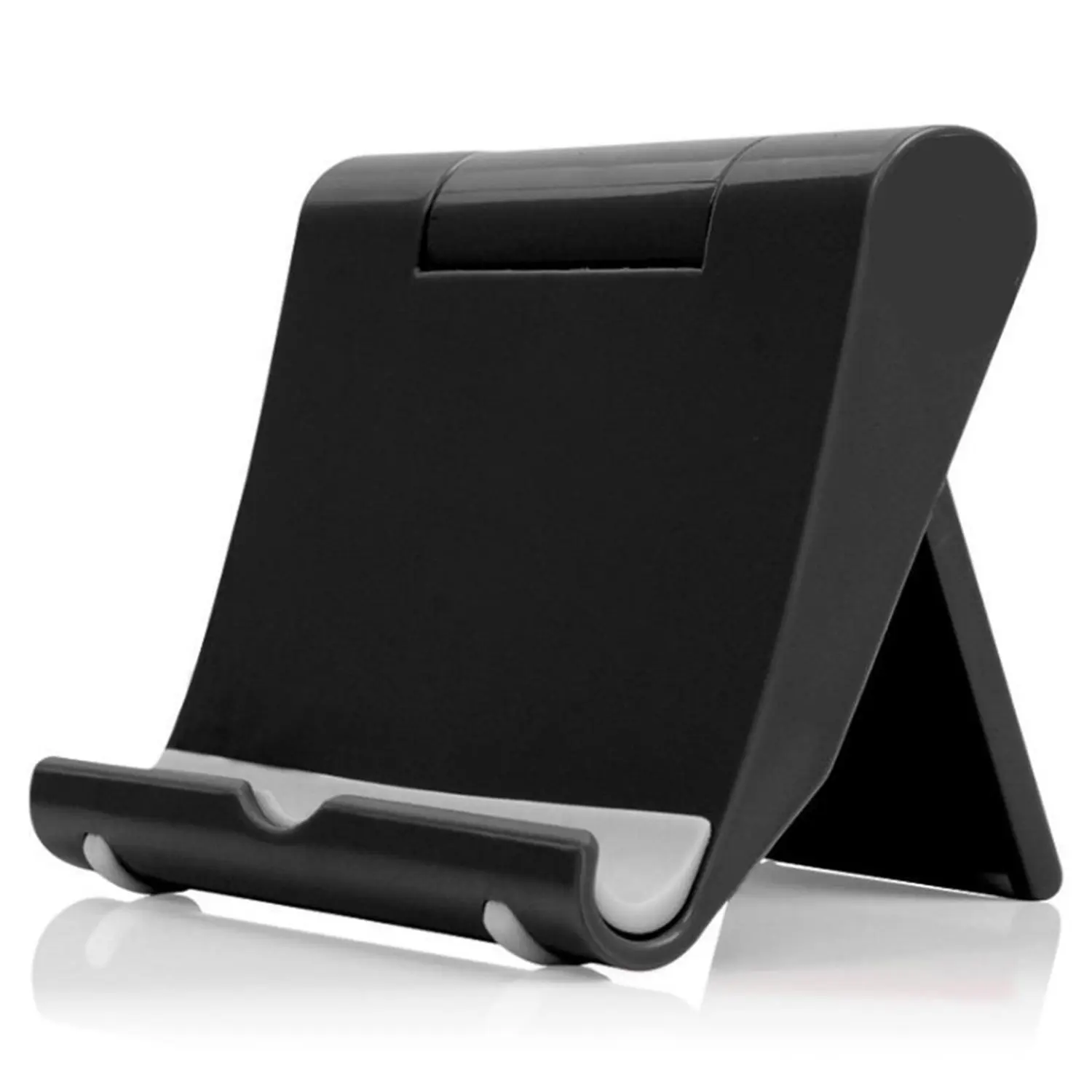 Adjustable Desktop Mobile Phone Stand Mount, Flexible Abs Material, Non-Slip Silicone Pad, Foldable & Portable, Collapsible Phone Stand, Compact, Universal for Office & Travel Use