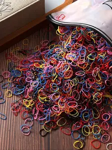 Colorful Mini Hair Ties Set with Storage Bag, High Elasticity Cute Scrunchies for All Seasons, Boho Fashionable Hair Accessories for Women, Hair Rubber Bands