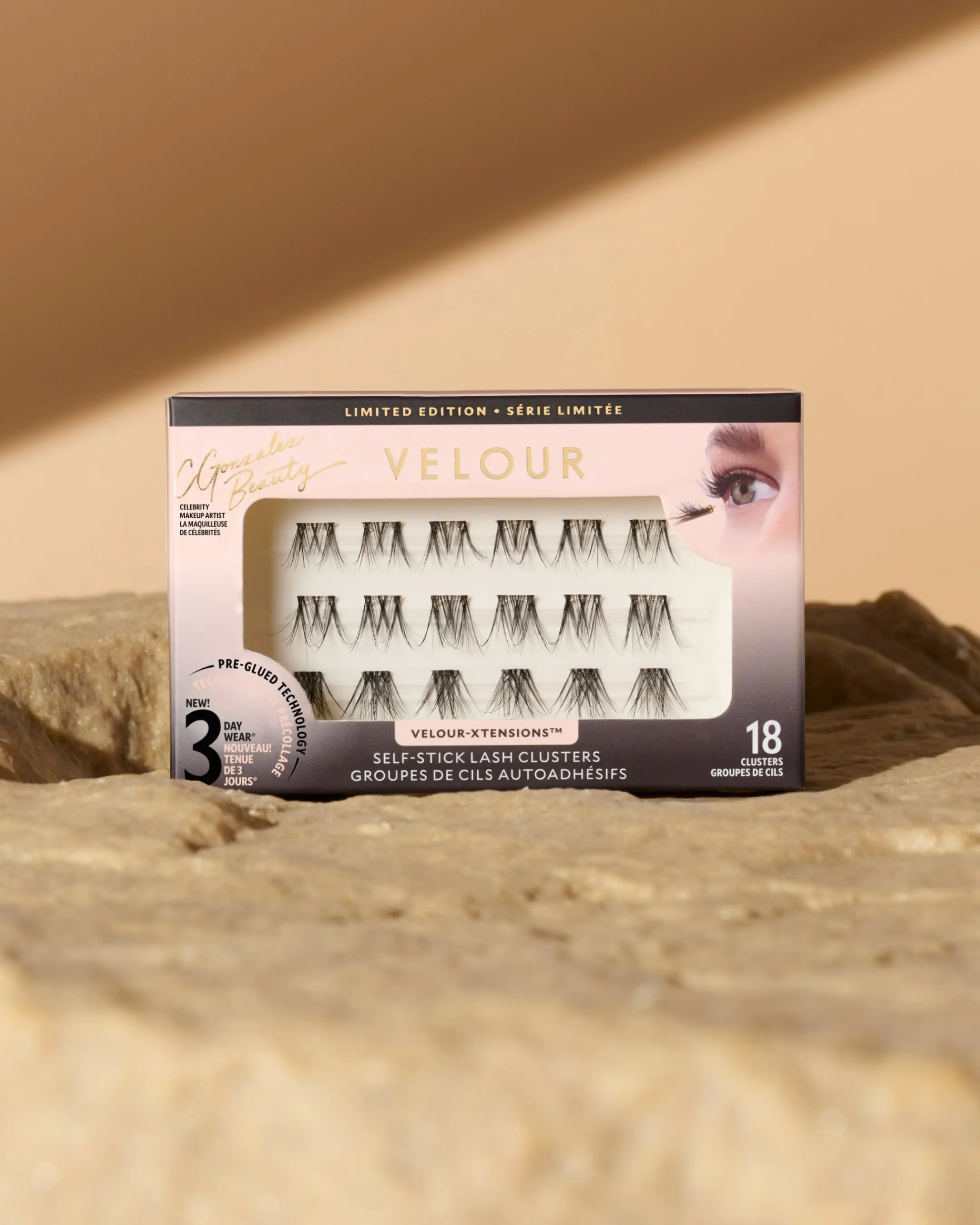 Velour x CGonzalez Beauty Self-Stick Lash Clusters Limited Edition Eyelashes Lightweight Customizable Natural Volume Eyelash Extensions