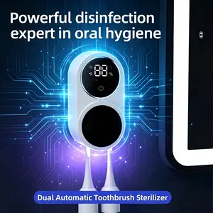 Smart Toothbrush Sanitizer Holder | Auto Open Wall Mount Storage