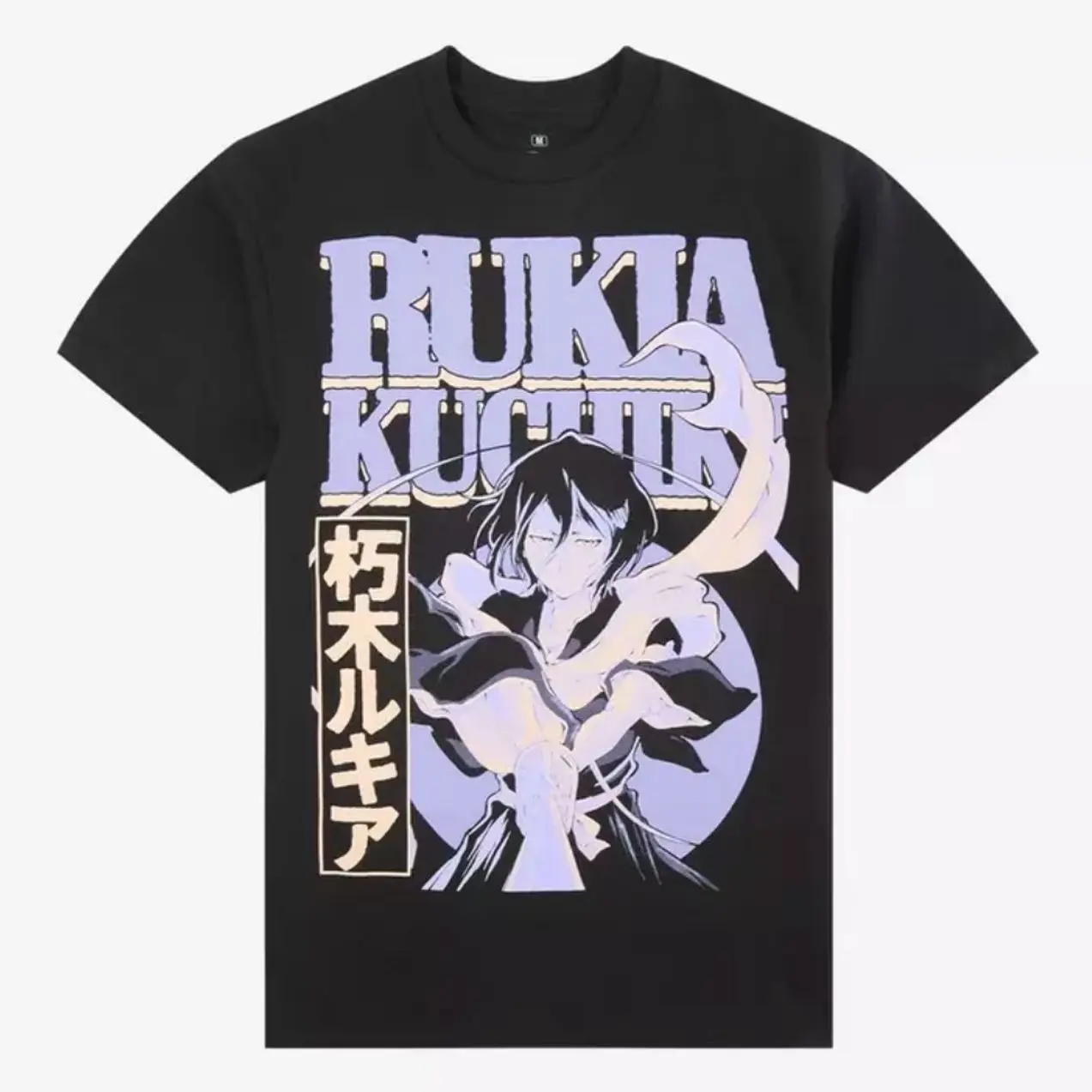 BLEACH Rukia Kuchiki Portrait T-Shirt, Anime Graphic T-Shirt, Japanese Manga Streetwear Tee, Retro Otaku Gift for Men Women