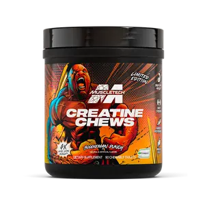 MuscleTech Creatine Chews | Pure Creapure Creatine Monohydrate | Compare to Creatine Gummies | Muscle Recovery + Builder, Cognitive Health, for Men & Women | Workout Supplement | 90 Chewable Tablets | 30 Servings