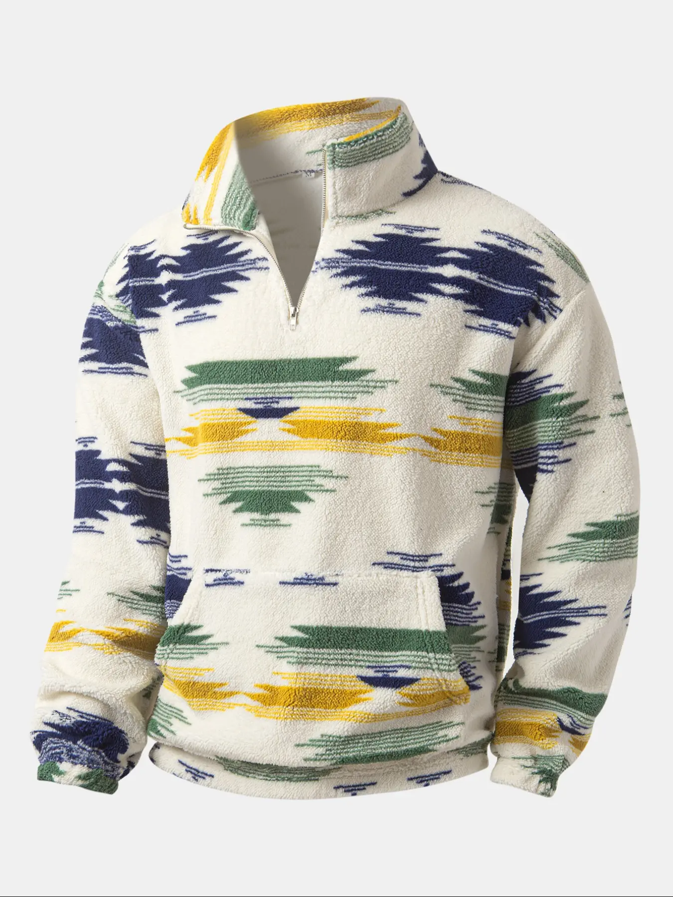 Men's Fall Winter Mid-High Neck Half Zip Fleece Pullover Sweatshirt, Warm and Cozy, Perfect for Cold Weather, Stylish and Comfortable