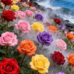 200+ Mixed Color Rose Seeds | Gorgeous Garden Roses | Simple-to-grow Perennials for Yards, Patios, and Fences