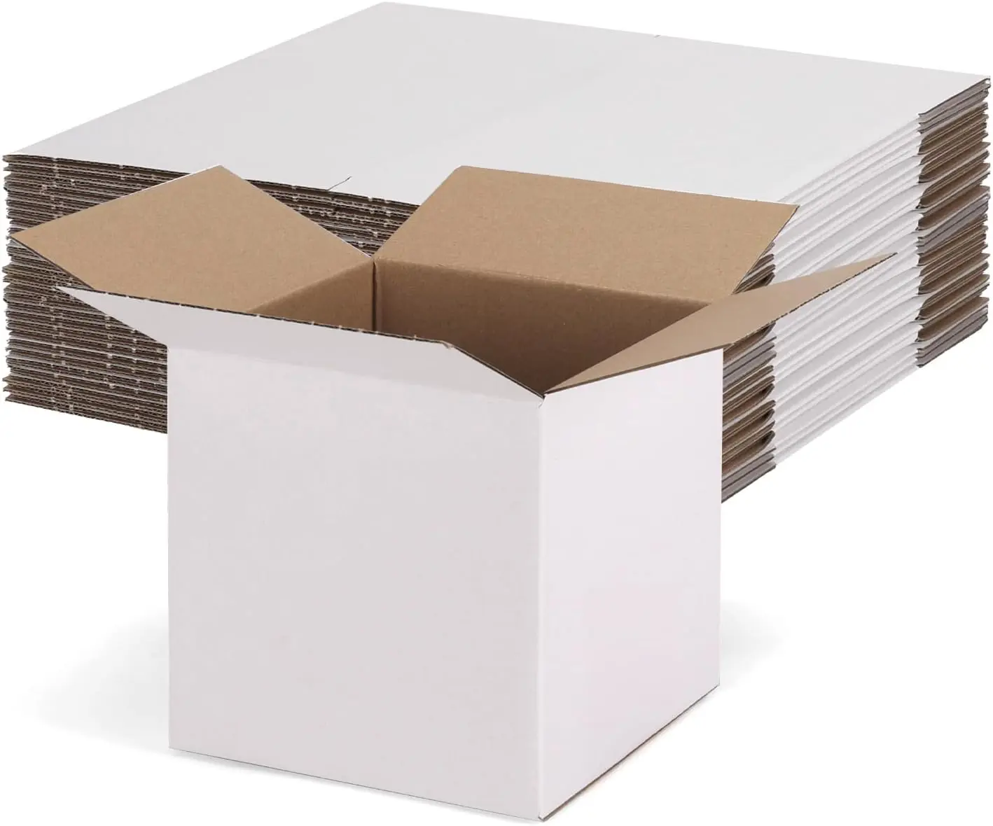 30 Pack 6x6x6 Shipping Boxes White, Small Corrugated Cardboard Box for Mailing, Packaging Small Business, Kraft Mailer Gift Boxes