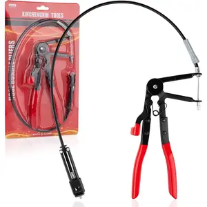 Radiator -Type Flexible Hose Clamp Pliers, hose clamp tool with Grip-Enhancing Polymer Coating, Suitable for Fixing , Oil, and Water Pipes on  & , Essential Automotive ToolQuesear
