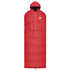 Red Fur Lined Wearable Sleeping Bag L-XXL