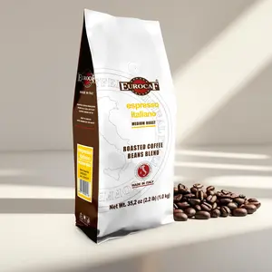 Eurocaf Espresso Italiano, Blended Whole Bean Coffee, Medium Roast, 2.2 Ib bag, Original Italian Coffee (Pack of 1)