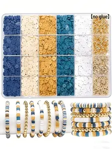 4300 Ocean Wind Polymer Clay Beads, Soft Ceramic Beads for DIY Jewelry Making, Necklace Bracelet Handmade Crafts, Boho Style