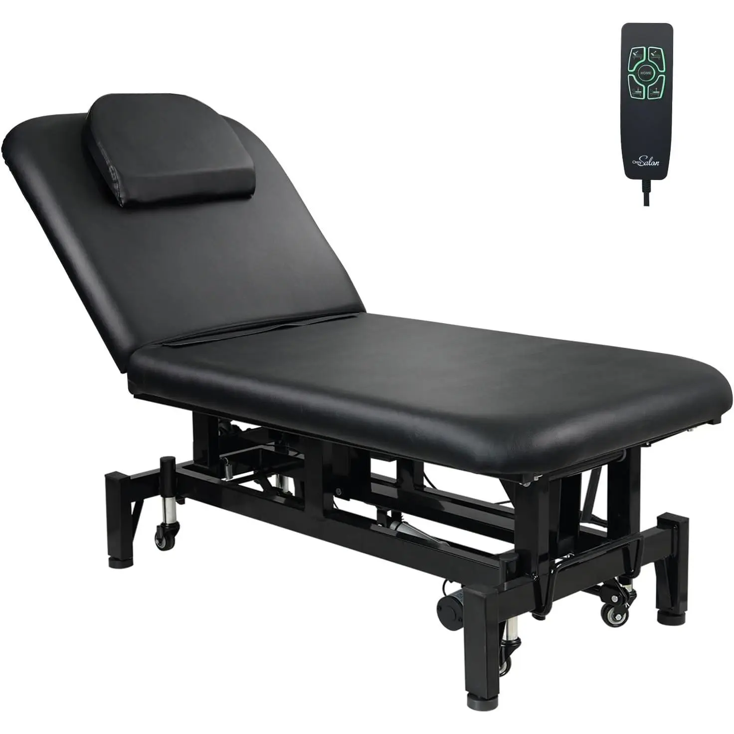 OmySalon 2-Motor Electric Lift Massagetable - Heavy-Duty Commercial Salon Treatment Bed with Adjustable Height & Backrest for Professional Medical Spa Use