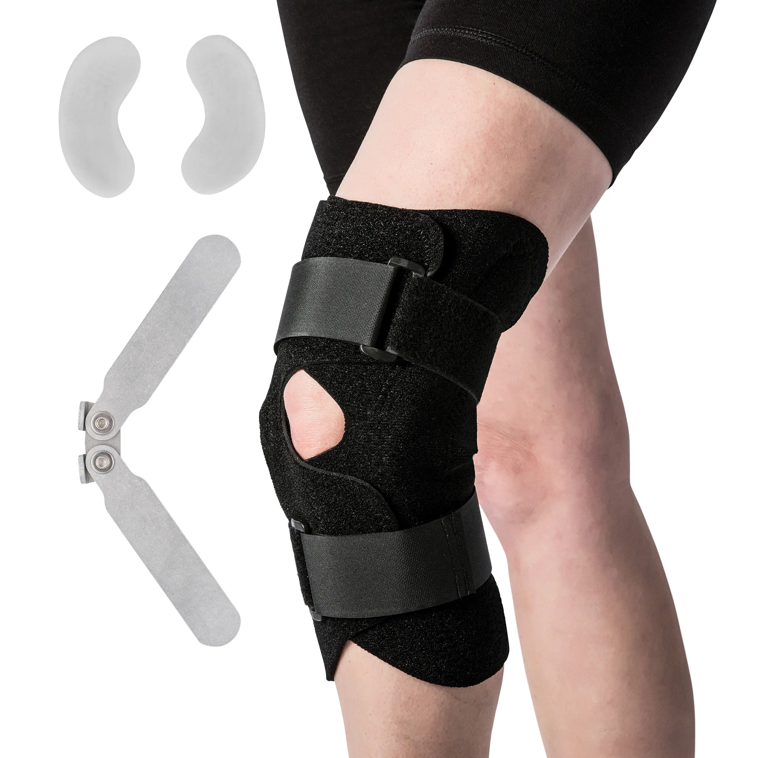 Front Close Hinged Knee Brace for Stability, Pain Relief & Support