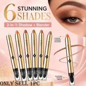 Cool Gray & Warm Golden Brown Eyeshadow Pen Create Elegant Texture Brighten Complexion Easily Make Casual Atmospheric Eye Makeup