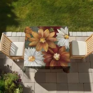 Begin Home Decor C1TC5858MXUVNF 58 x 58 in. Contemporary Fall Colors Floral Tablecloth - Indoor Outdoor Decor