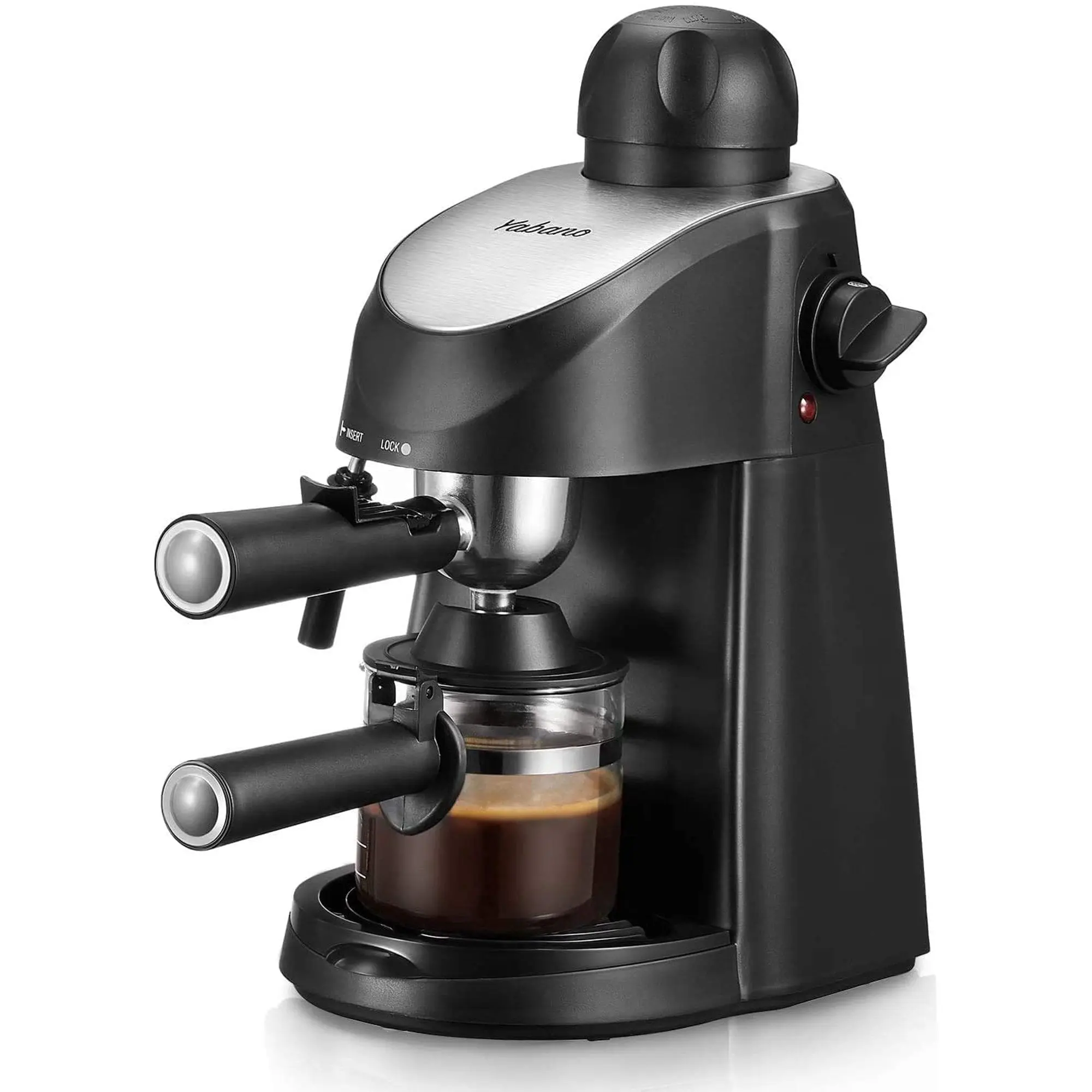 Espresso Machine, Yabano 3.5 Bar 4 Cup Steam Espresso Cappuccino Maker with Milk Frother, 800W, Black 4.2 out of 5 stars (4.2)  620 ratings