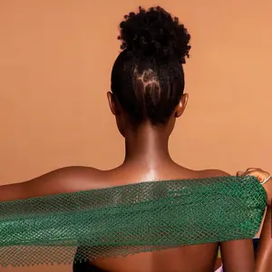 African Net Sponge, Authentic, Real, Exfoliating Bath Wash Cloth, Body Exfoliator, Long Sponge, Real, Shower Bath Accessories, Back Foot Scalp Scrub, Flat Dead Skin Remover