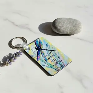 Mystic Midnight Dragonfly Keychain  Handmade Glow-Style Art