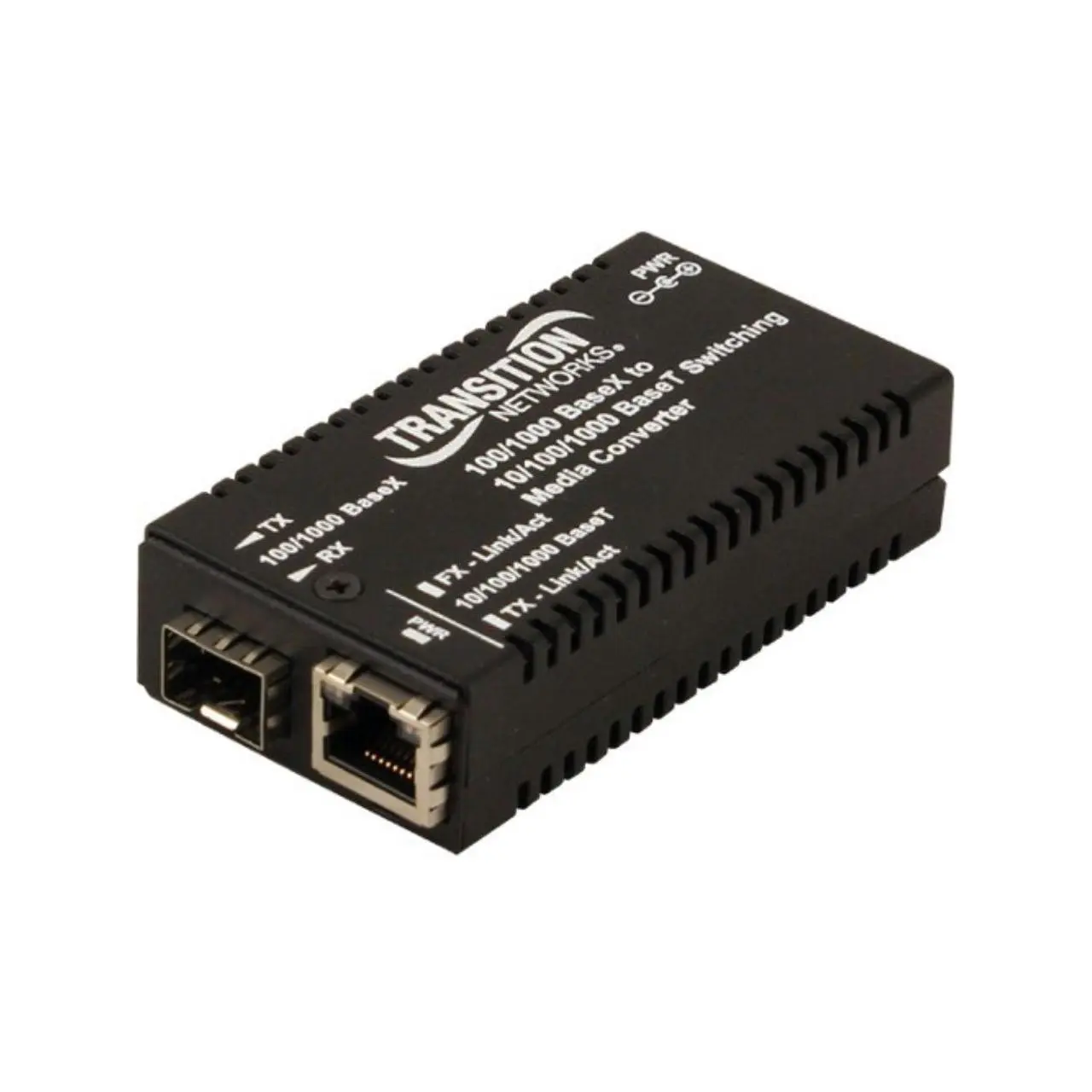 Transition Networks M/GE-PSW-SFP-01-NA Mini 10/100/1000 Bridging Media Converter
